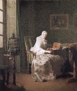 Birdie and woman Jean Baptiste Simeon Chardin